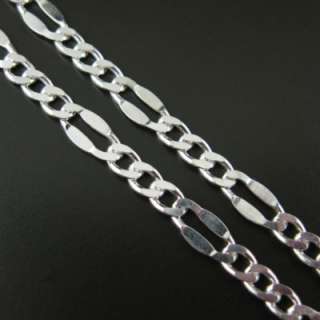   Figaro Chain 4.5mm Bulk Lots By The Foot 925 Italy Wholesale  