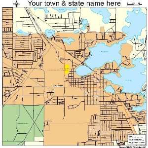  Street & Road Map of Inverness, Florida FL   Printed 