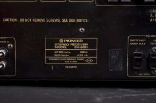 Vintage Pioneer SX 950 Stereo Receiver  