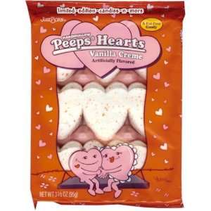  Vanilla Creme Marshmallow Peeps hearts, Fresh Candy 