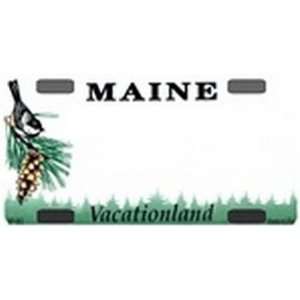 BP 062 Maine State Background Blanks FLAT   Bicycle License Plates 