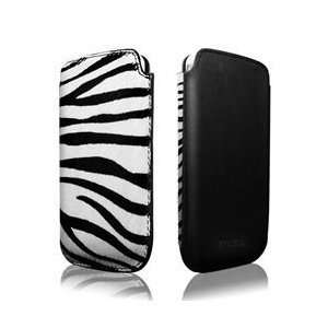 more. Safara Classic Leather Case for iPhone 4/4S (Zebra/Black)   fit 