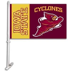  Iowa State Cyclones ISU NCAA Car Flag With Wall Brackett 