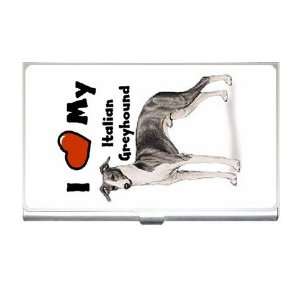  I Love My Italian Greyhound Business Card Holder Case 