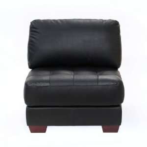  Diamond Sofa Laredo Tufted Seat Armless Chair Black Bonded 