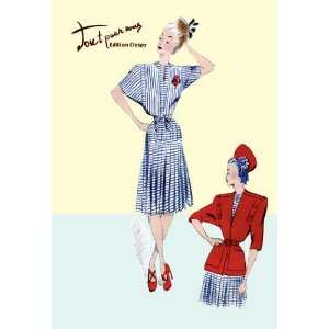   Pleated Sailor Dress with Jacket 20x30 poster