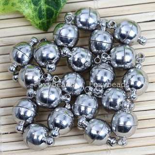 20 Sets Strong Magnetic Bead Jewelry Clasps Finding 8mm  