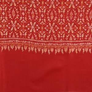   Red Pashmina shawl with Traditional Jali Work 