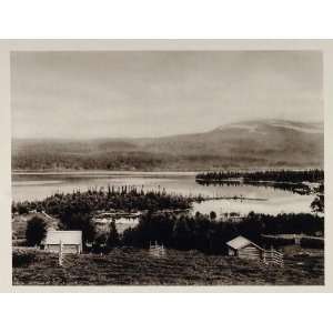 1930 Lake Kall Kallsjon Jamtland Sweden Photogravure 