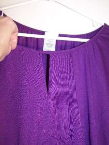 Just My Size (JMS) Womans Size 2X 18W/20W Purple Tunic Blouse  