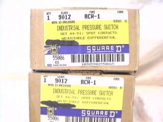 NEW SQUARE D INDUSTRIAL PRESSURE SWITCHES ACW 1 NIB  