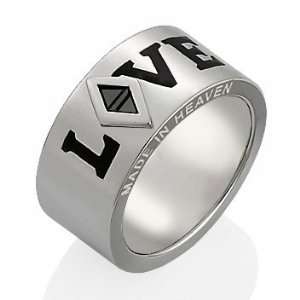  LOVE Made in Heaven (TM) Ring with Black Enamel and Black 