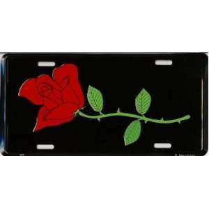  Red Rose Front Novelty License Plate 6x12 Automotive