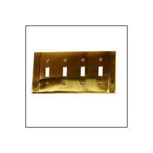 Brass Accents Switchplates M03 S3691 ; M03 S3691 Contemporary Quad 