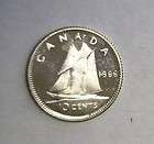 canada 10 cents 1966 proof like silver coin expedited shipping