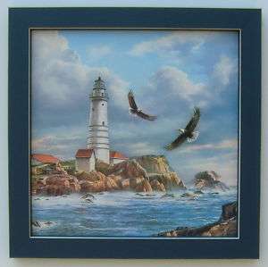 Lighthouse Prints Eagles Ocean Framed Country Pictures  