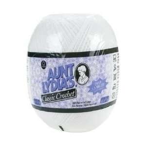 Aunt Lydias Crochet Cotton White 