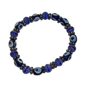  Dark Blue Evil Eye Stretch Bracelet (Pack of 10)