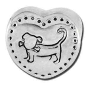 Bauble LuLu 3d Dog in Heart I Love Dogs European/Memory Charm Silver 