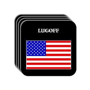 US Flag   Lugoff, South Carolina (SC) Set of 4 Mini Mousepad Coasters