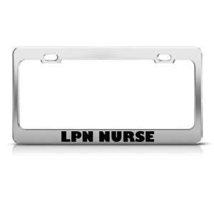  Lpn Nurse Metal Career Profession license plate frame 