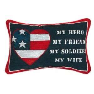  My Soldier My Wife Tapestry Throw Pillow by Manual 