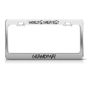  WorldS Greatest Grandma license plate frame Stainless 