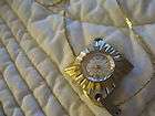 Vintage Caravelle Ladies lapel Watch on Chain Manual Wind and it does 
