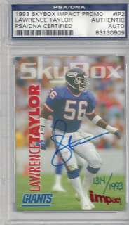 Lawrence Taylor Autographed Signed 1993 SkyBox Card PSA/DNA #83130909 