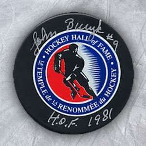  JOHNNY BUCYK Hall of Fame SIGNED Hockey PUCK Sports 