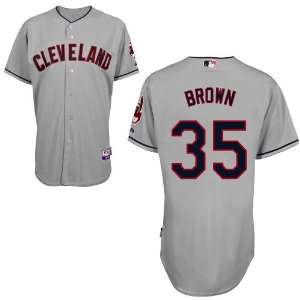  Jordan Brown Cleveland Indians Authentic Road Cool Base 