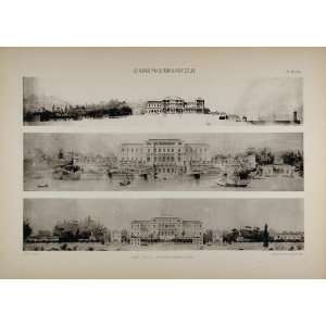  1902 Print 1860 Joyau Architecture Plan Royal Residence 