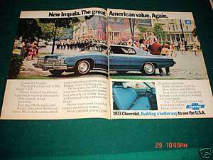 Original 1972 Chevrolet Chevy Impala land yacht ad  