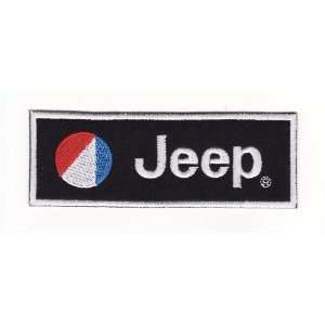  Jeep Black Logo Racing Car Embroidered Iron on Patch Arts 