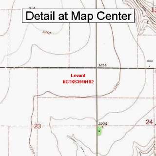 USGS Topographic Quadrangle Map   Levant, Kansas (Folded/Waterproof 