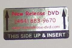 1000 Personalize insert arrow label GOLD DVDNow kiosk  