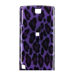  Purple/Black Leopard Design Hard 2 Pc Snap On Case for HTC 