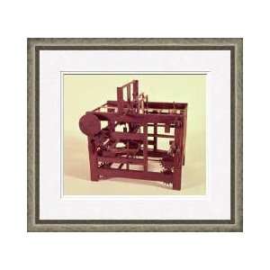   Model Of A Loom From One Of Leonardos Drawings Framed Giclee Print