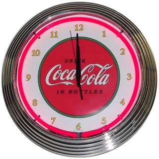 Classic Coca Cola 1910 design neon clock sign Coke Soda licensed Lamp 
