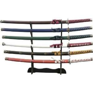  6 KATANAS BLK,BL,GN,BGD,RED & WHT W/STD. Sports 