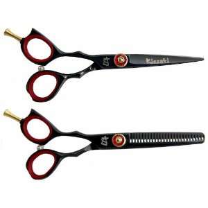 Left Handed Pro Hair Black Titanium Sensuki L 5.5 Hair Cutting Shears 