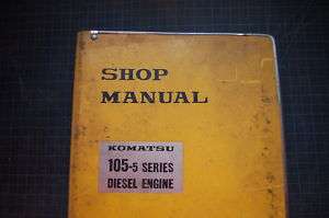 KOMATSU 4D 6D 105 ENGINE Service Manual Repair Shop OEM  