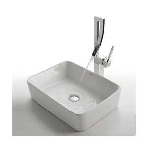 Kraus C KCV 121 1200CH Milennium Vessel Style Bathroom Sink   White 