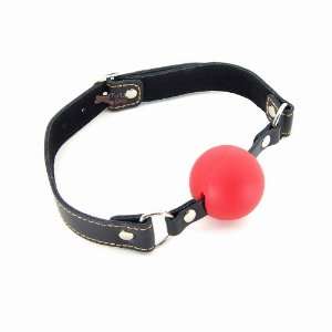  Leather Mouth Harness   Solid Ball Gag (Red) Everything 
