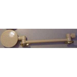 Deluxe Aussie Style Shower Head with 10 Extension   Almond with Gold 