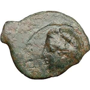   Ancient Genuine Greek Coin Nymph & LAUREL WREATH 