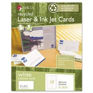  Chartpak Recycled Laser/Inkjet Business Cards MACRL8550 