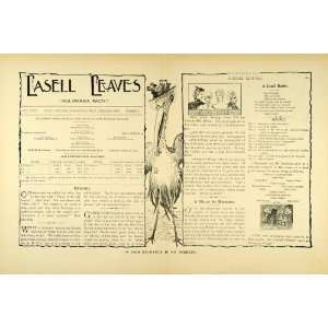  1899 Print Harvard Lampoon Lasell Leaves Thresky Humor 