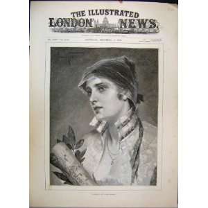   1888 Portrait Clarisse Conrad Kiesel Victorian Print