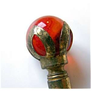  Glass And Brass Lamp Finial